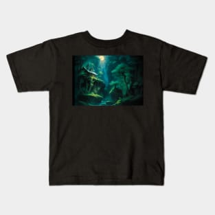 Ornate Witch Cottage in a Forbidden Woods Kids T-Shirt